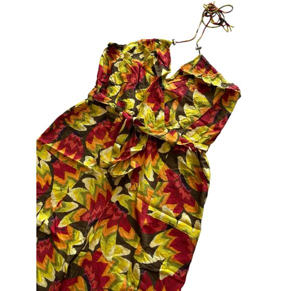 FARM RIO X ANTHROPOLOGIE FRUIT PRINT HALTER JUMPSUIT NWT SIZE LARGE - Picture 3 of 11